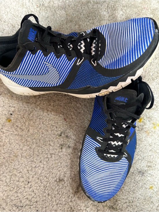Nike Other - Nike Blue and Black Striped Athletic Sneakers
